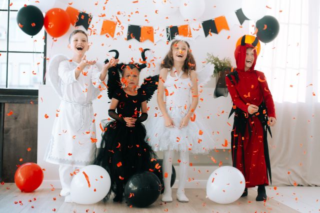 Contrasting kids and adult Halloween party styling ideas for Bristol hosts
