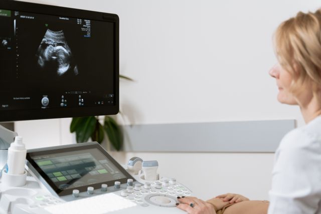 Expectant mother having a private gender scan ahead of her Bristol gender reveal party